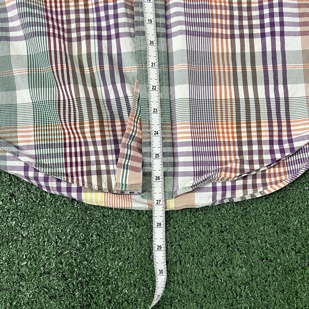 Polo Ralph Lauren Button Down Shirt Mens M Multicolor Madras Plaid Pony Logo